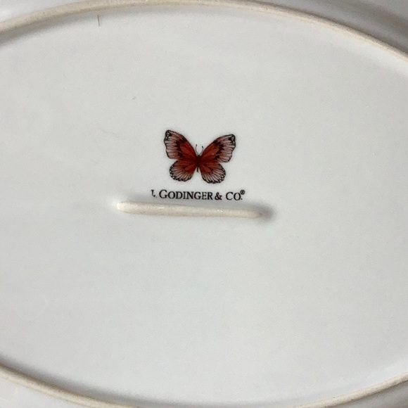 I. GODINGER & CO Butterfly Garden Platter - Picture 4 of 6